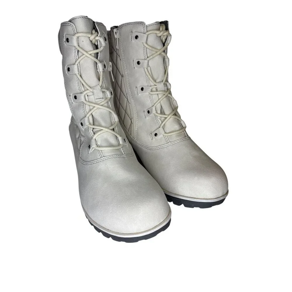 JBU Jambu Summit Women's Boots Waterproof White Lined Quilted Winter Size 11 NIB